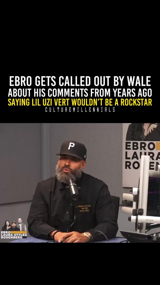 Instagram post by @culturemillennials for HOT 97. Caption reads: Ebro and Wale go back and forth if Lil Uzi vert is....