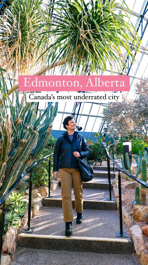 Instagram post by @explorecanada for Travel Alberta. Caption reads: (AD) Canada’s most underrated winter destination…....