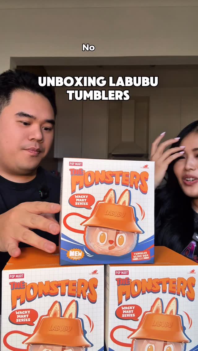 Instagram post by @anniesbucketlist for Pop Mart. Caption reads: Unboxing THE MONSTERS Wacky Mart Series-Tumbler....