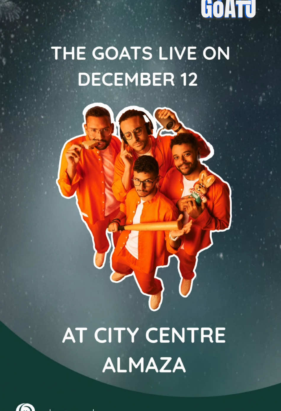 TikTok post by @citycentreegypt for Majid Al Futtaim. Caption reads: Get ready... The GOATS are about to take over!....