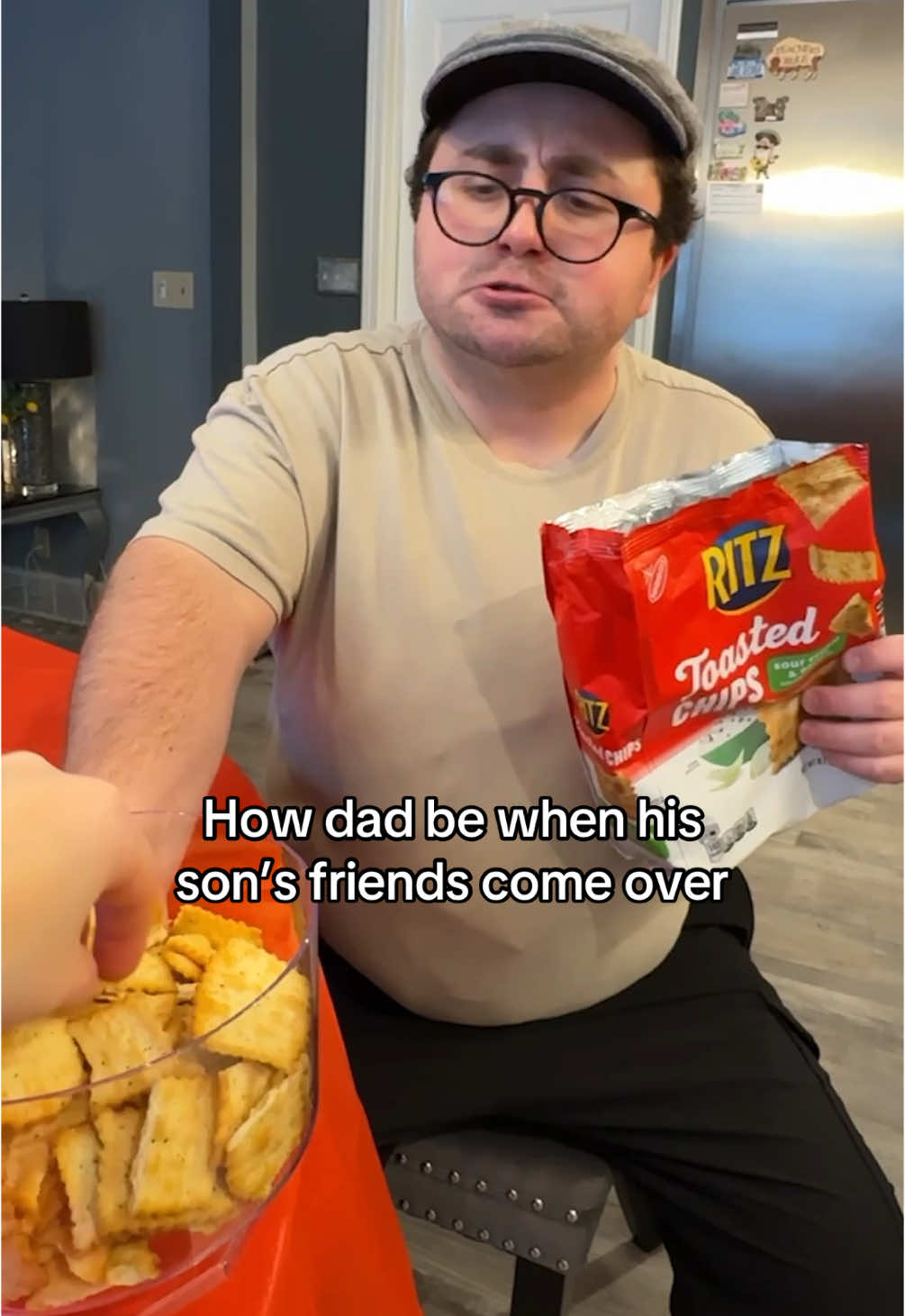 TikTok post by @steftee for RITZ Crackers. Caption reads: [...] sure to get your hands on the tasty @RITZ....