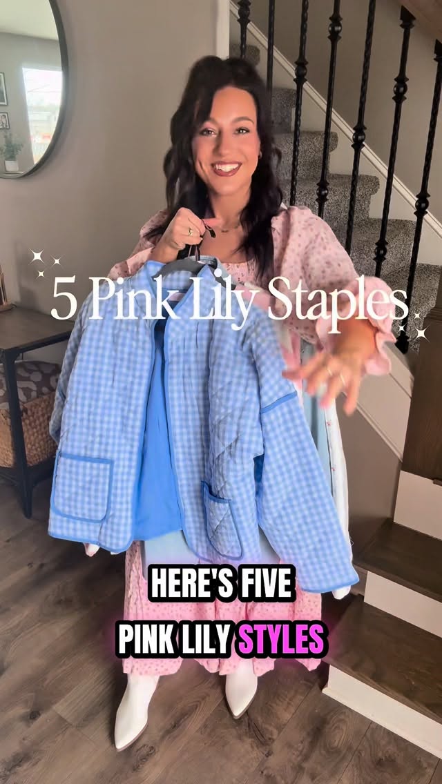 Instagram post by @aurorajacynda for Pink Lily. Caption reads: Five @pinklily staples you NEED in your [...].