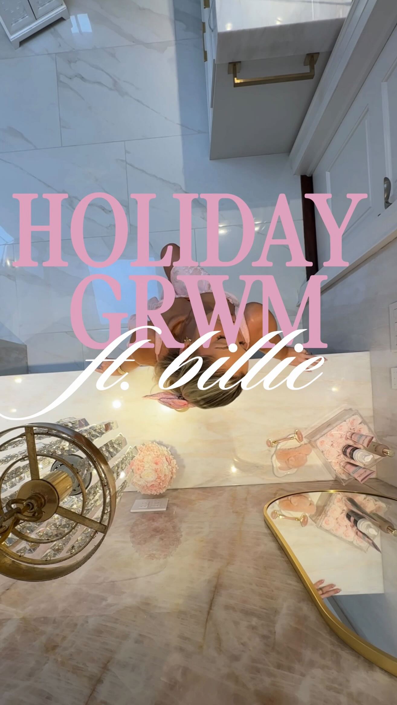 Instagram post by @the.princess.mini for Billie. Caption reads: [...] to my holiday routine with the cutest....