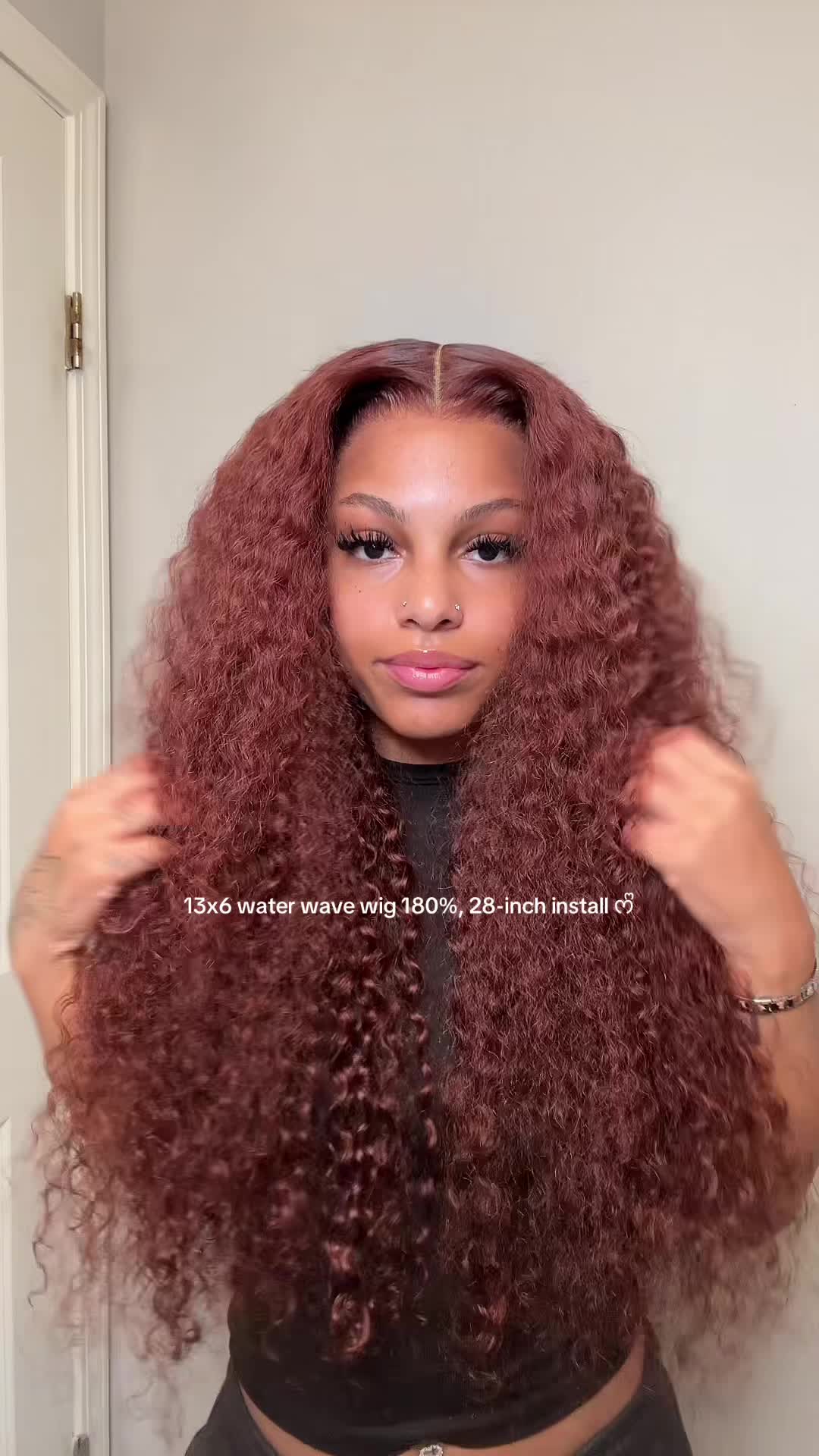 TikTok post by @_kaylahillll for Wavymy Hair. Caption reads: @Wavymy hair @Wavymyhair Outlets Extra-long but....