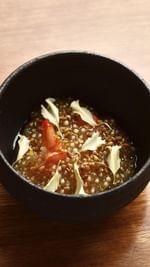 Instagram post by @chefpetergilmore for QUAY. Caption reads: Experiencing the new eight-course menu at Quay. A....