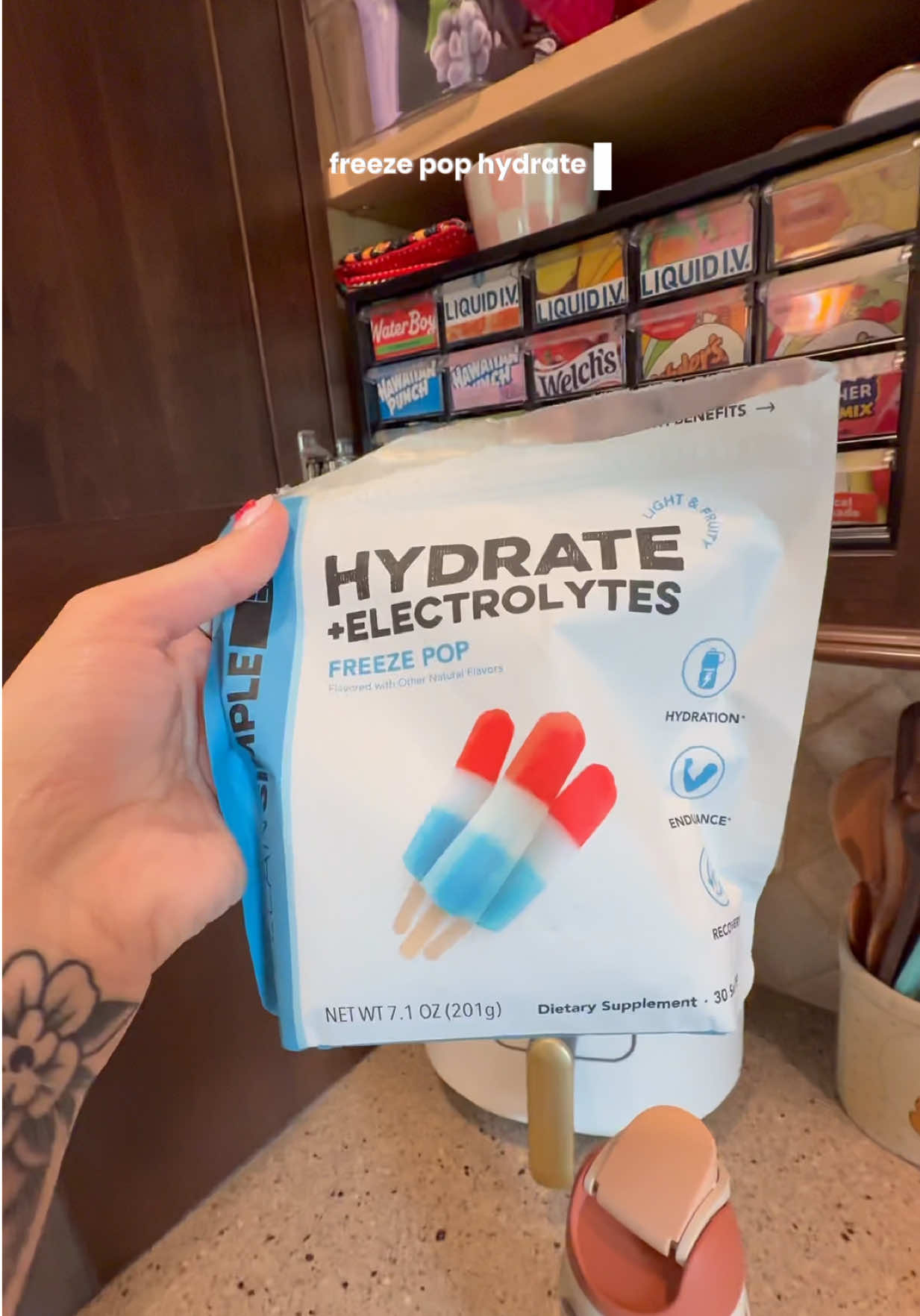 TikTok post by @jenna_bariatricbestie for Clean Simple Eats. Caption reads: [...] #electrolytes #csepartner @Clean Simple Eats....