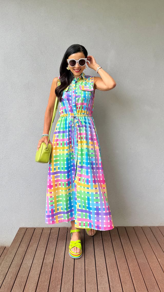 Instagram post by an influencer for Little Party Dress. Caption reads: [...] week colour courtesy of @littlepartydress....