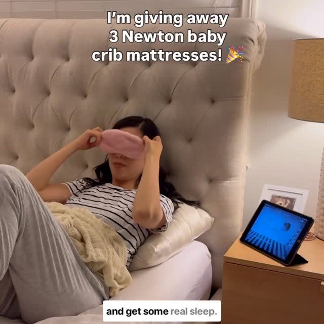 Instagram post by @annagetscozy for Newton Baby. Caption reads: I’m teaming up with @newtonliving to give away....