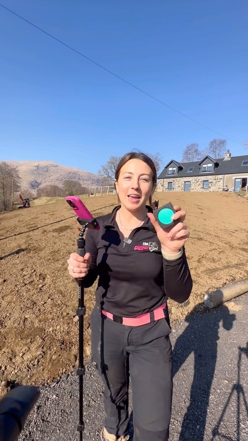 Instagram post by @the_digger_girl for Moasure. Caption reads: I use @Moasure most weeks for a variety of jobs!....