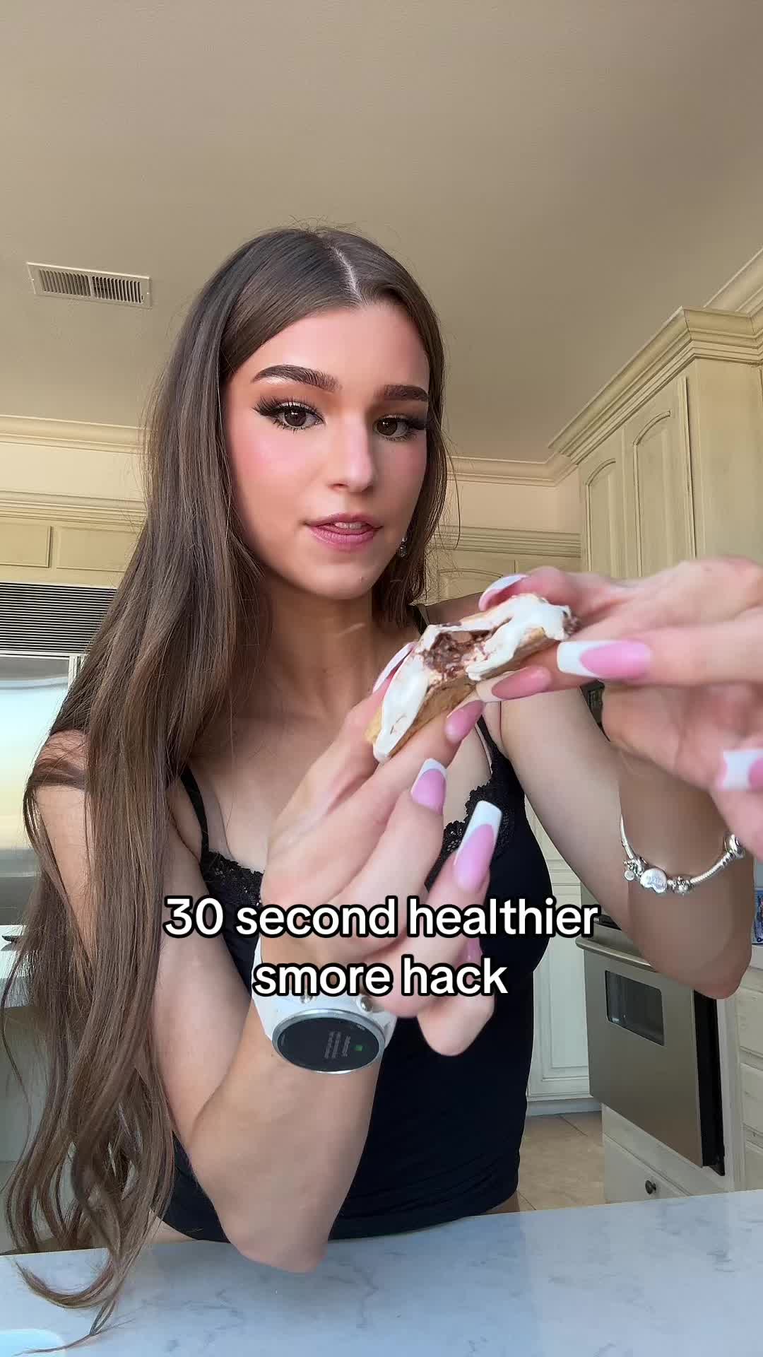 TikTok post by @notbrookemonk for Hormbles. Caption reads: [...] this next time you need a quick snack!....