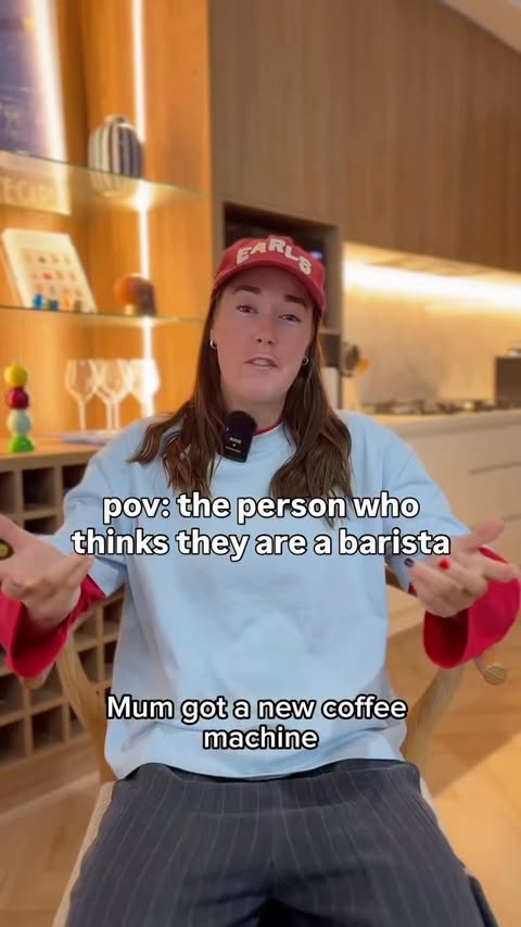 Instagram post by @hallieandmaddi for De’Longhi. Caption reads: [...] Everyone can be a barista with the....