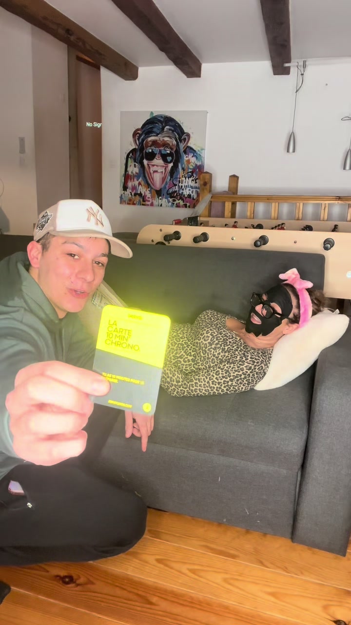 TikTok post by @lulietgreg for SERVD CARDS. Caption reads: [...] se préparer en moins de 10 min 🤣....