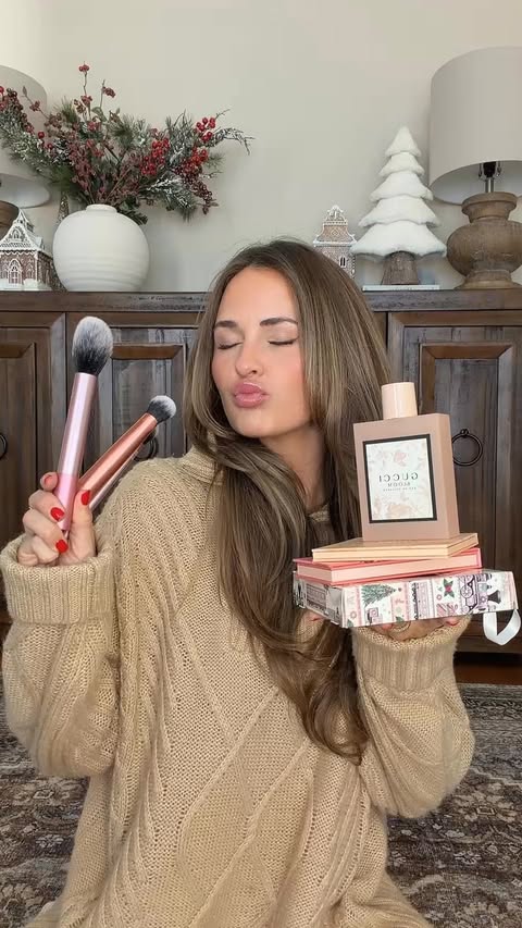 Instagram post by @shealeighmills for Ulta Beauty. Caption reads: all a girl really wants for Christmas is beauty....