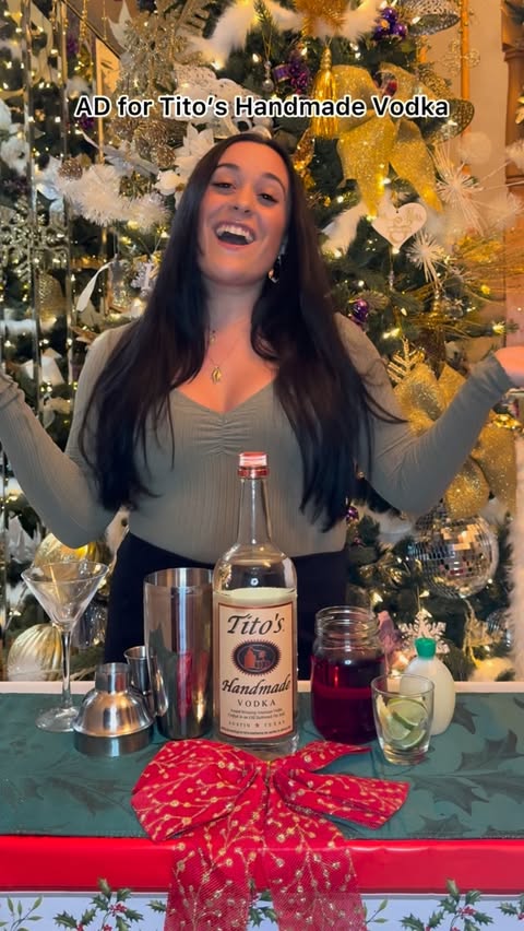 Instagram post by @imelainachristina for Tito’s Handmade Vodka. Caption reads: [...] cheer for me and my motha!....