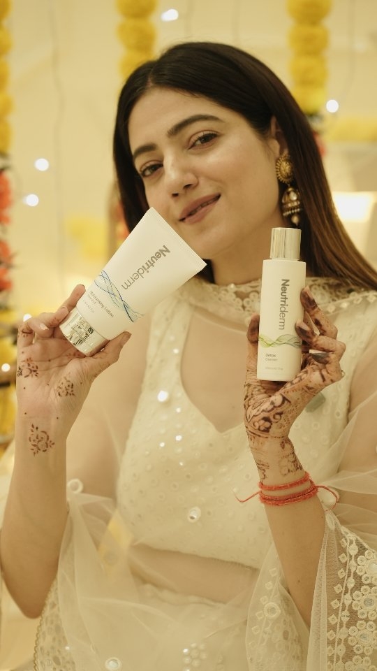 Instagram post by @neutriderm_ind for Iberia Skinbrands. Caption reads: [...] glow from Neutriderm India or Iberia....