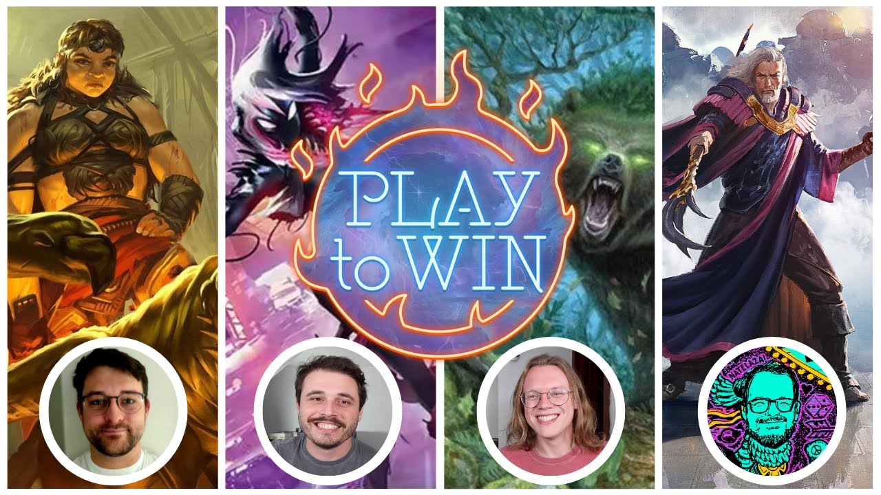 YouTube post by @PlaytoWinMTG for Dragon Shield. Caption reads: WHO'S THE BEST ONE COLOR COMMANDER IN cEDH? WITH....