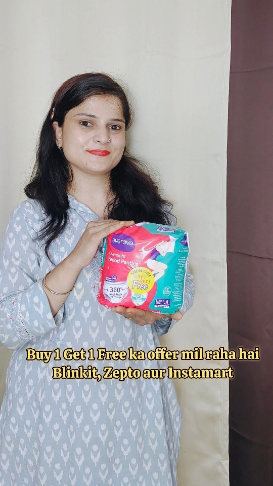 Instagram post by @mom_of_siya_dhanvi for Evereve. Caption reads: Periods? No stress, just dress! 💃
Evereve Period....