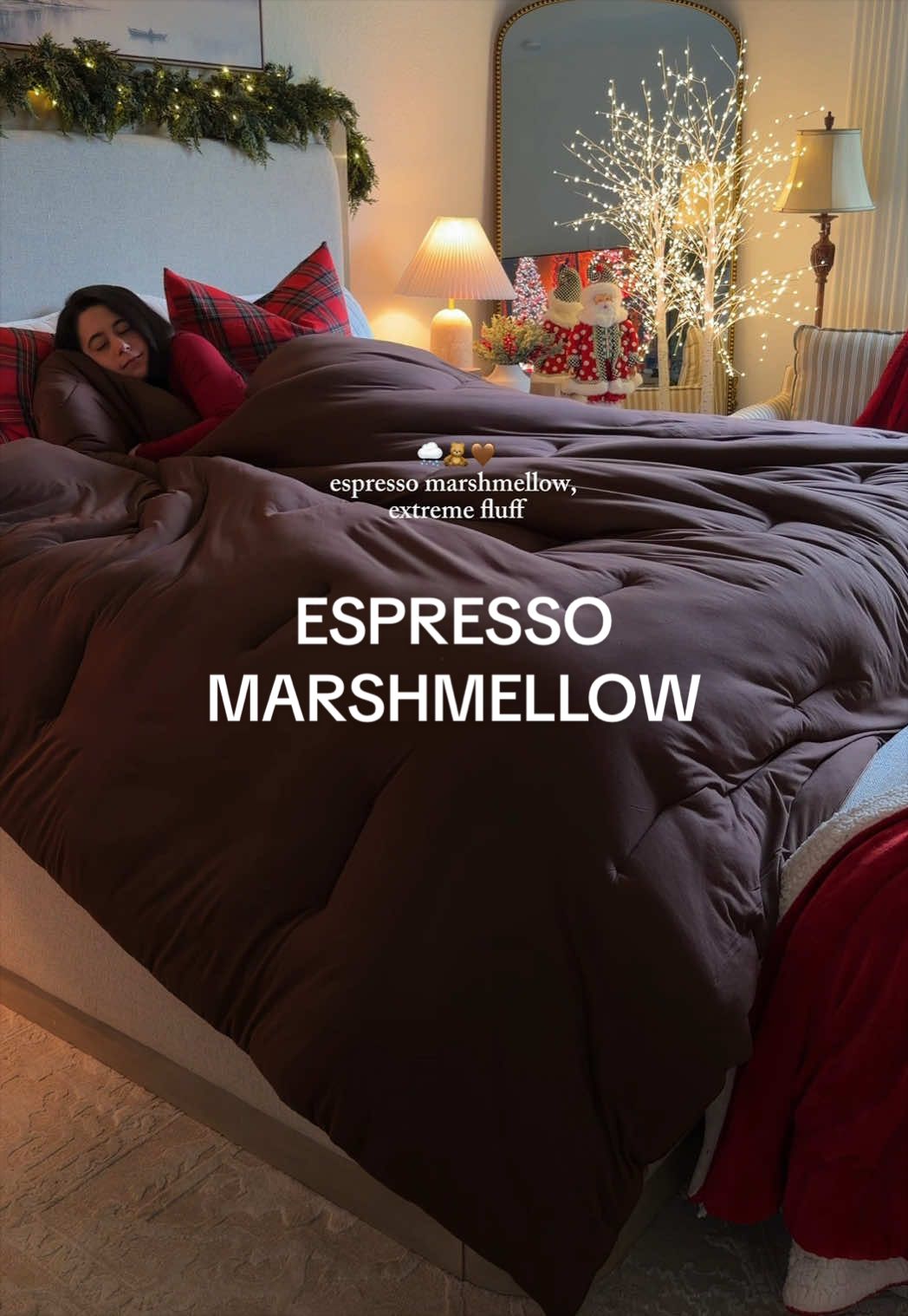TikTok post by @hannahbentley for Mellow Sleep. Caption reads: [...] 😭🙌🏻 #mellow #marshmellowcomforter....