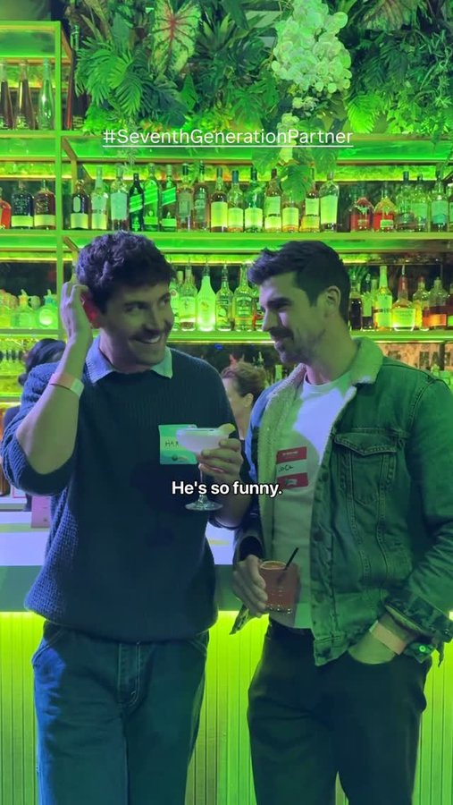 Instagram post by @veryharryhill for Seventh Generation. Caption reads: #SeventhGenerationPartner When Harry met Soapy 😂....