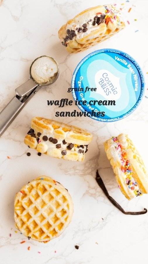 Instagram post by @stelleandcobakes for Taste of Home. Caption reads: Watch me make the dreamiest ice cream sandwiches,....