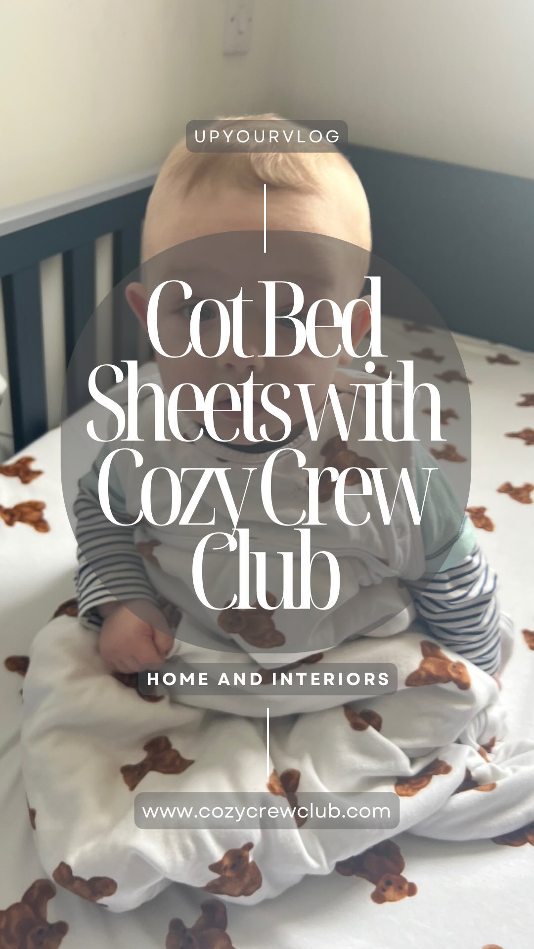 Instagram post by @upyourvlog for Cozy Crew Club. Caption reads: [...] him to his own room 🥺 Thankfully....
