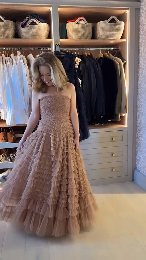 Instagram post by @our__riverside_dream for Needle & Thread. Caption reads: Ad. The most special I have felt trying a dress....