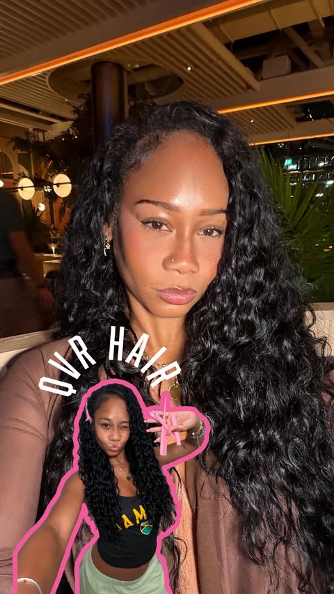 Instagram post by @qvrhair_official for QVR Hair. Caption reads: [...] Wave Crochet Human Hair from @qvr_hair....