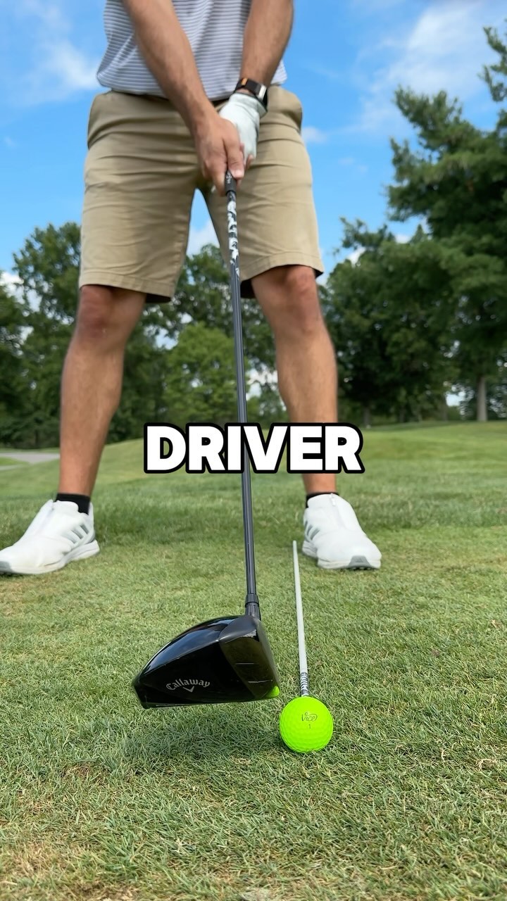 Instagram post by @golfprowannabes for VICE GOLF. Caption reads: Ball positions for different clubs in the bag👍🏼....