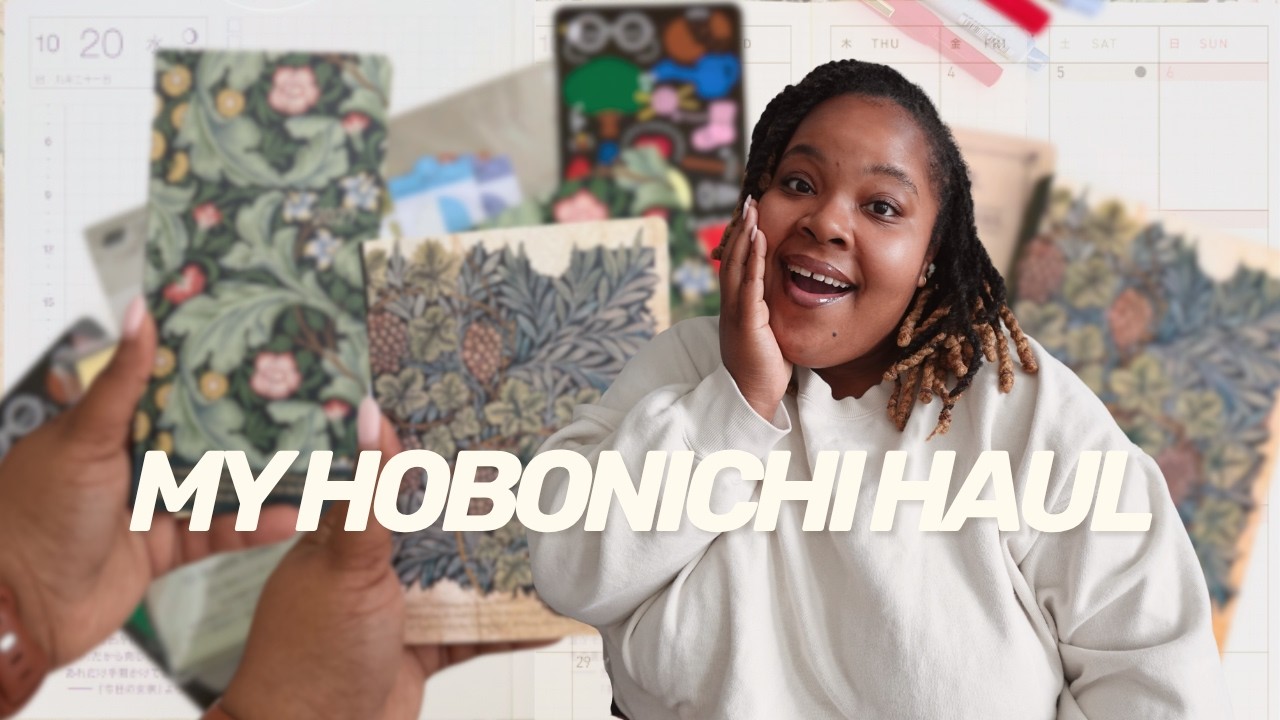 YouTube post by @byamberburns for Thematic. Caption reads: My 2027 Hobonichi Haul. Everything is better than....