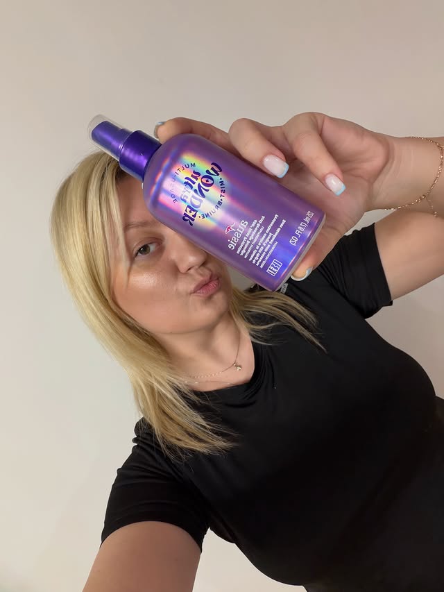 Instagram post by @shvets_kristinaa for Aussie Hair. Caption reads: [...] Truly obsessed @influenster @aussiehaircare....