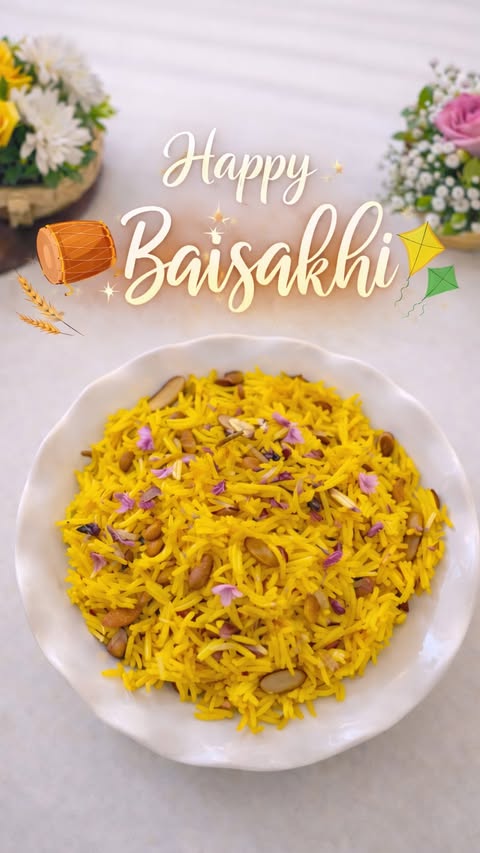 Instagram post by @ohmyvegggies for Daawat. Caption reads: [...] childhood? 💛 For this recipe I’m using....