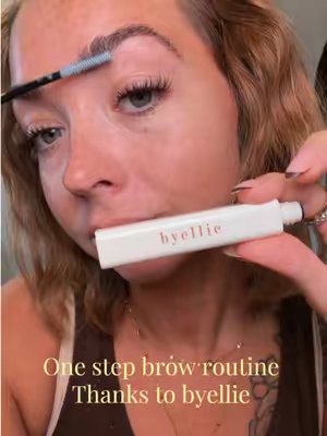 TikTok post by @hayleytyler13 for byellie. Caption reads: The only product I need for my brows ✨....