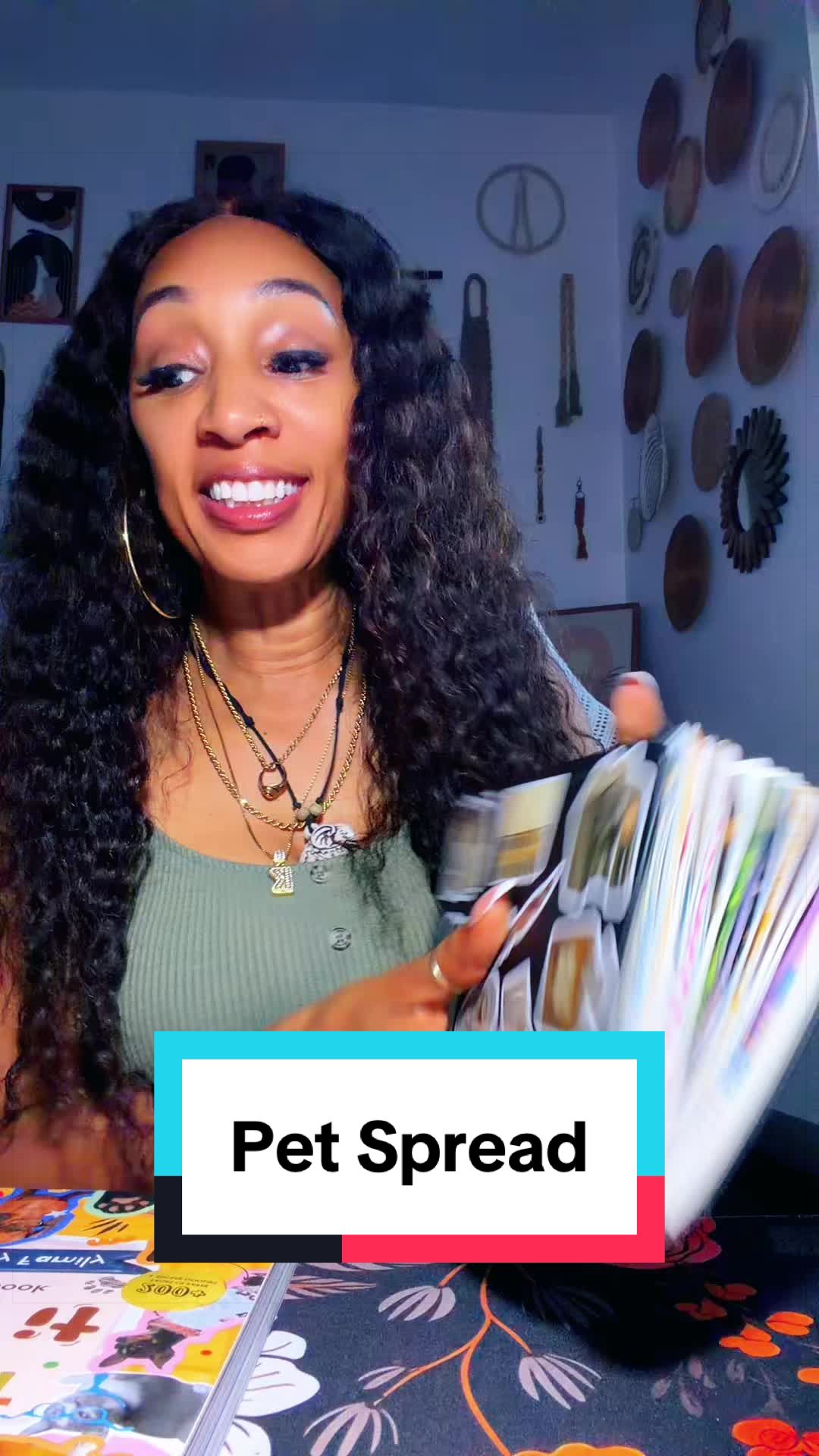 TikTok post by @kashiaturner_ for Grabie. Caption reads: [...] create a pet spread paper craft using....