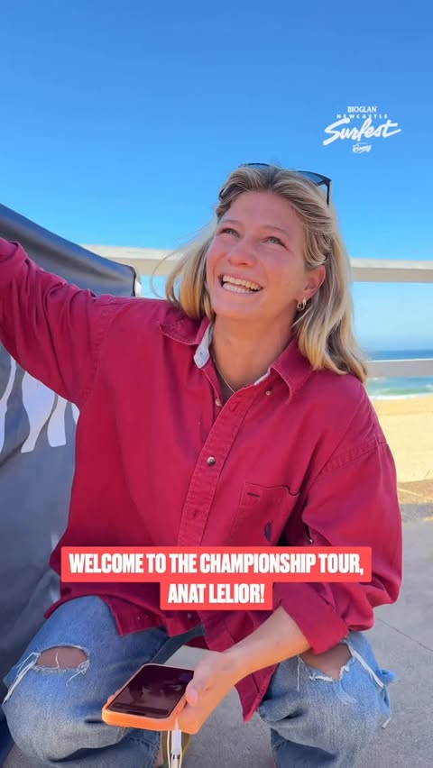 Instagram post by @anatlelior for World Surf League. Caption reads: Dreams do come true, welcome to the CT....