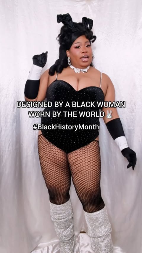 Instagram post by @scottyunfamous for Ann Summers. Caption reads: The Playb0y Bunny: designed by a black woman that....