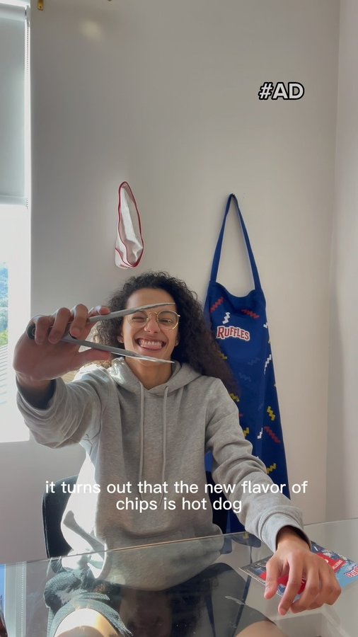 Instagram post by @mofiyah99 for Ruffles. Caption reads: Check out what new flavor @ruffles is dropping and....