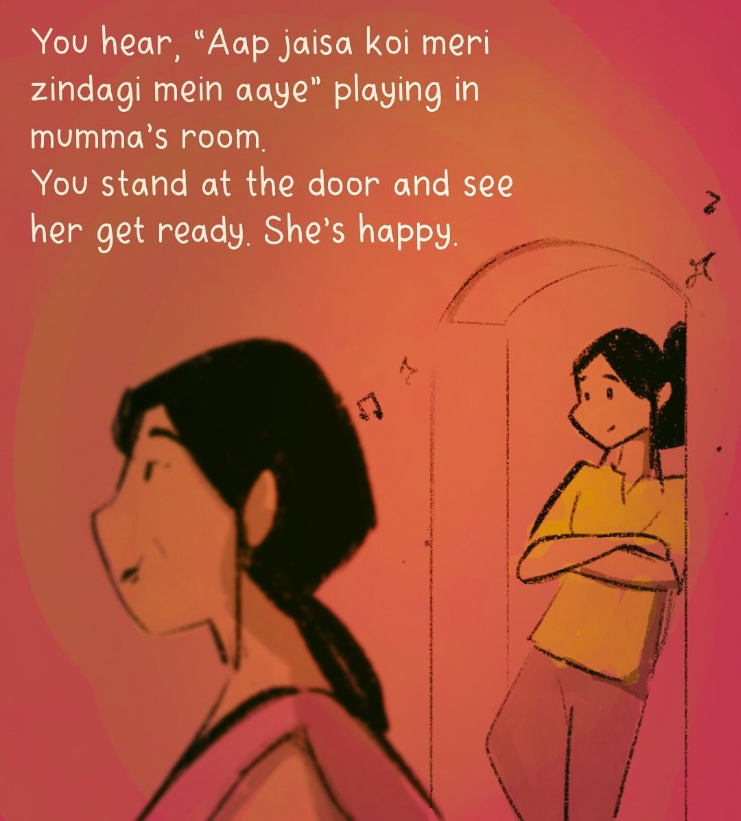 Instagram post by @thescribbledstories for Just Herbs. Caption reads: You’ve changed. Your mother has changed too.
But....