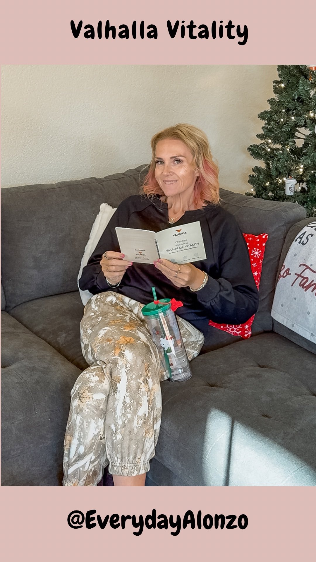 Instagram post by @everydayalonzo for Valhalla Vitality. Caption reads: 200 pounds lighter but the biggest change has been....