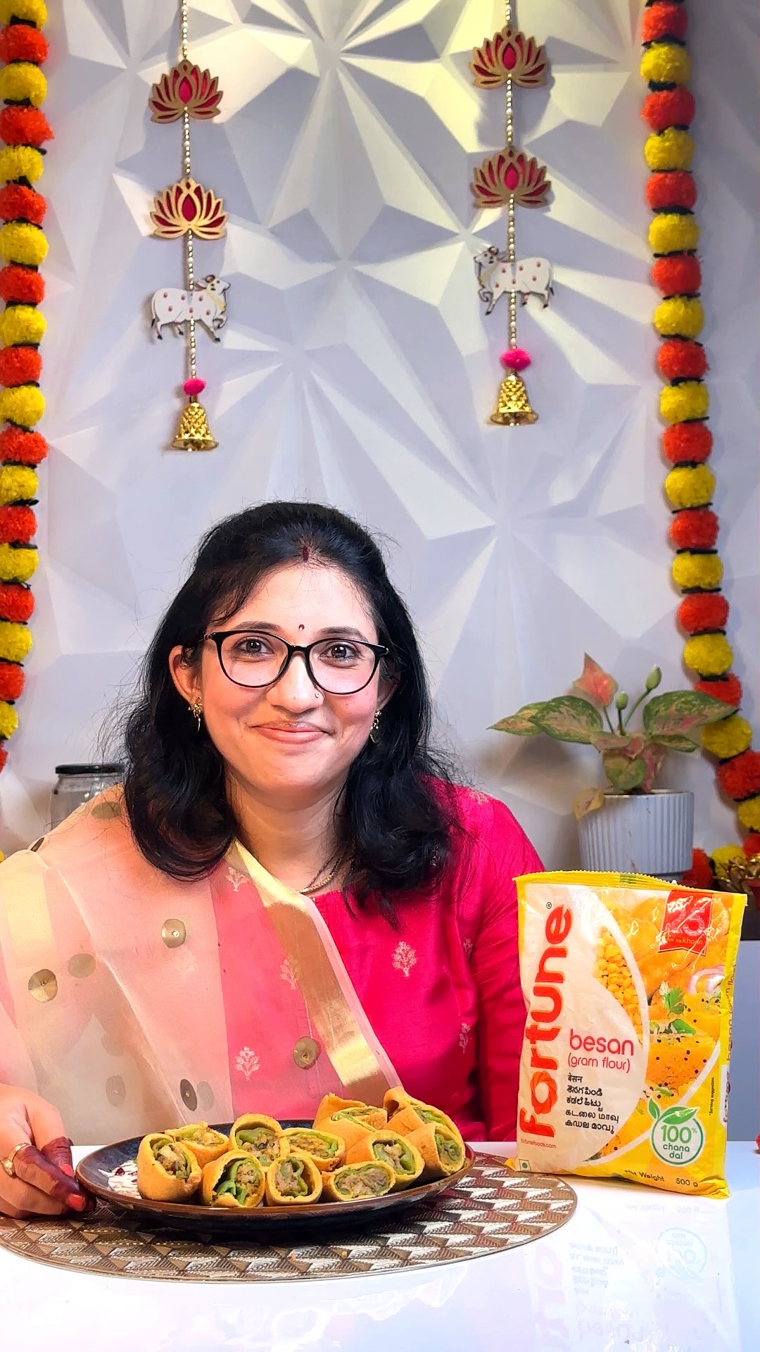 Instagram post by @rakhisrasoi for Fortune Foods. Caption reads: Har saal Diwali ki table pe mithai toh hoti hi....