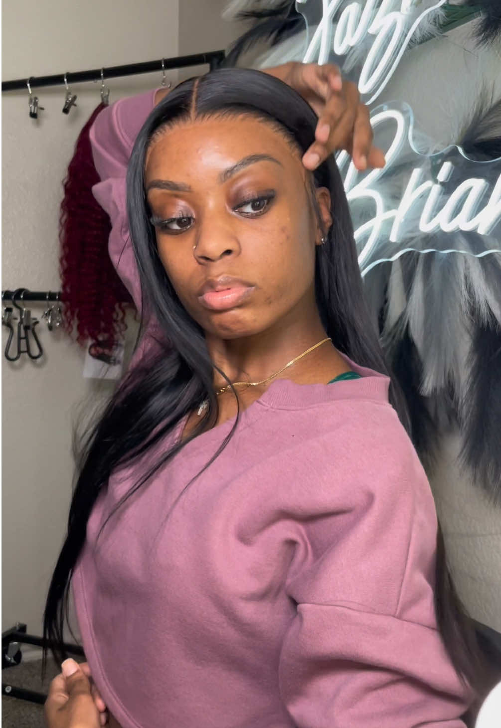 TikTok post by an influencer for Beluck Hair. Caption reads: It's bussdown season @Beluck Hair Store....