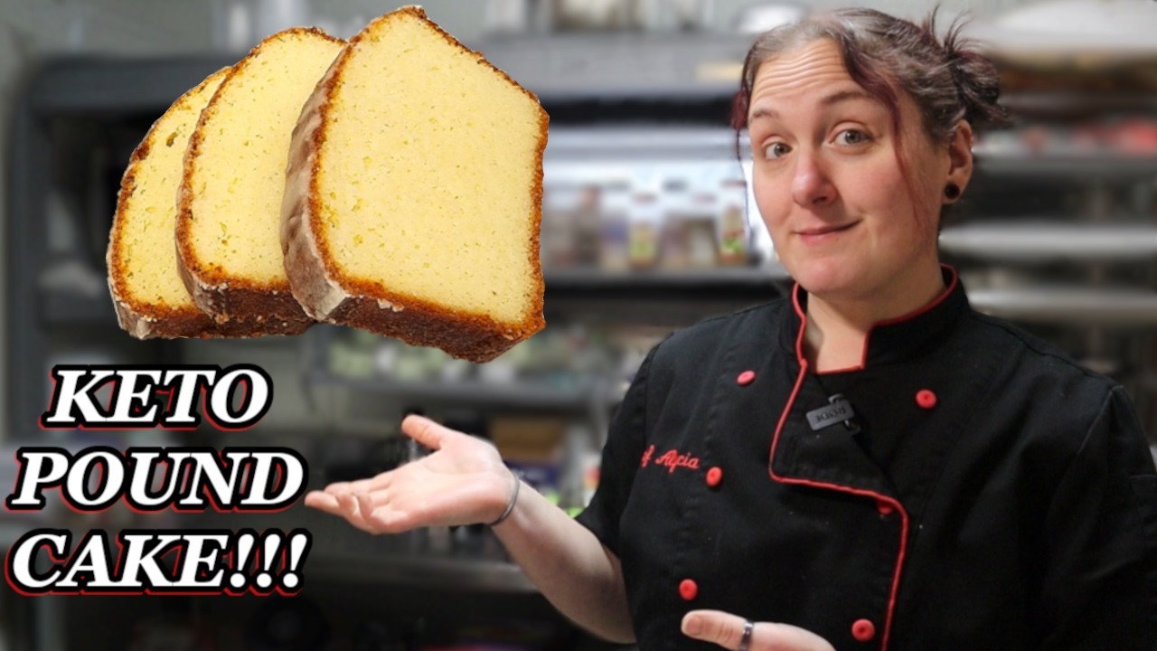 YouTube post by @KetoUpgrade for Perfect Keto. Caption reads: Tender & Buttery Keto/Low Carb Pound Cake.