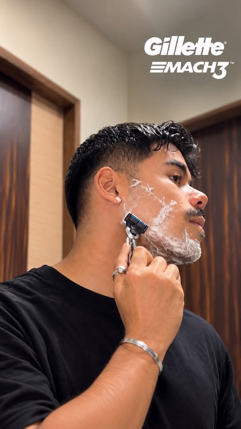 Instagram post by @ahombeast for Gillette. Caption reads: [...] on Blinkit. Head to Blinkit now • • •....