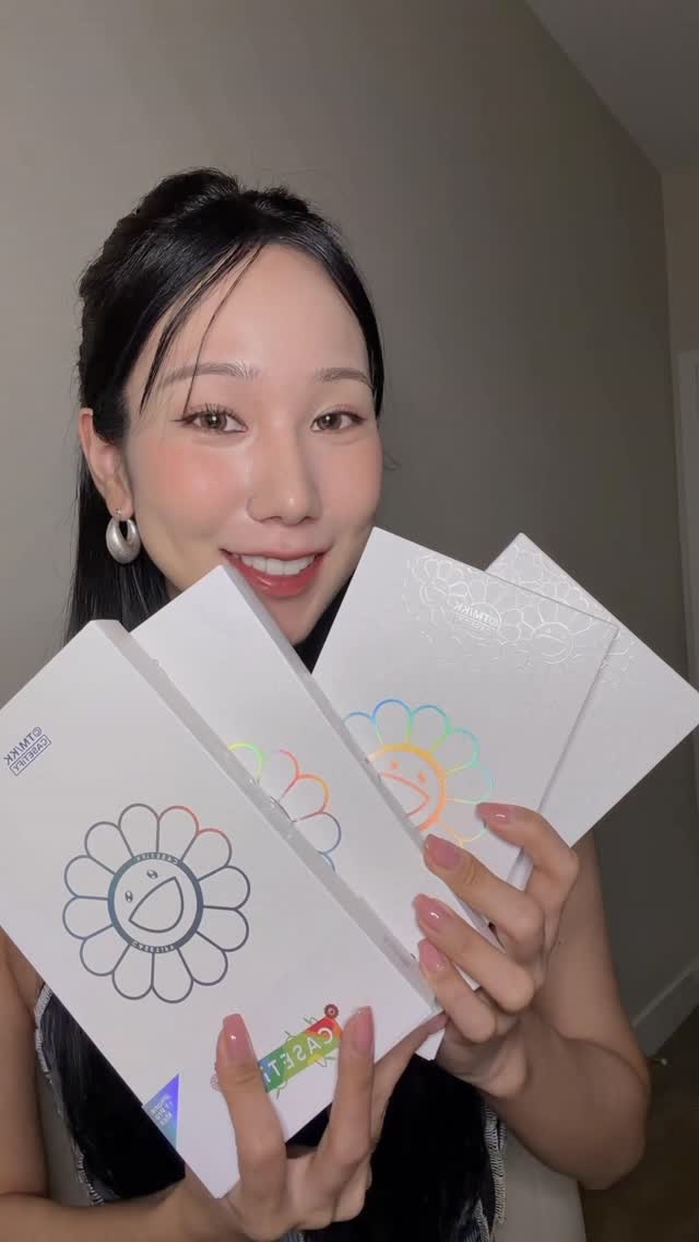 Instagram post by @priscillakwon for CASETiFY. Caption reads: PHONE CASE BLINDBOX?! The way my face was getting....