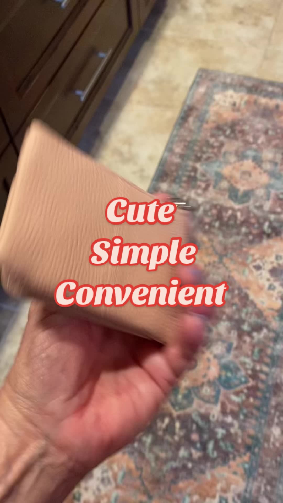 TikTok post by @mama5.finds for Royal Bagger. Caption reads: [...] #CuteWallet #SmallWallet @ROYAL BAGGER US.