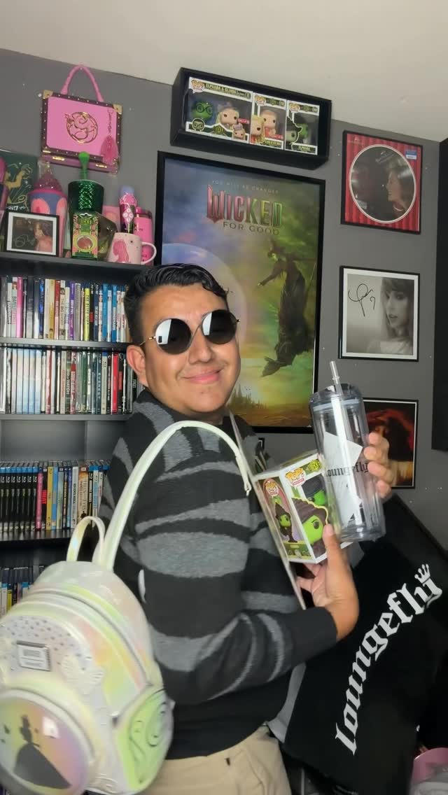 Instagram post by @poporazzy for DIFF Charitable Eyewear. Caption reads: Thank you @wickedmovie @loungefly Also huge....