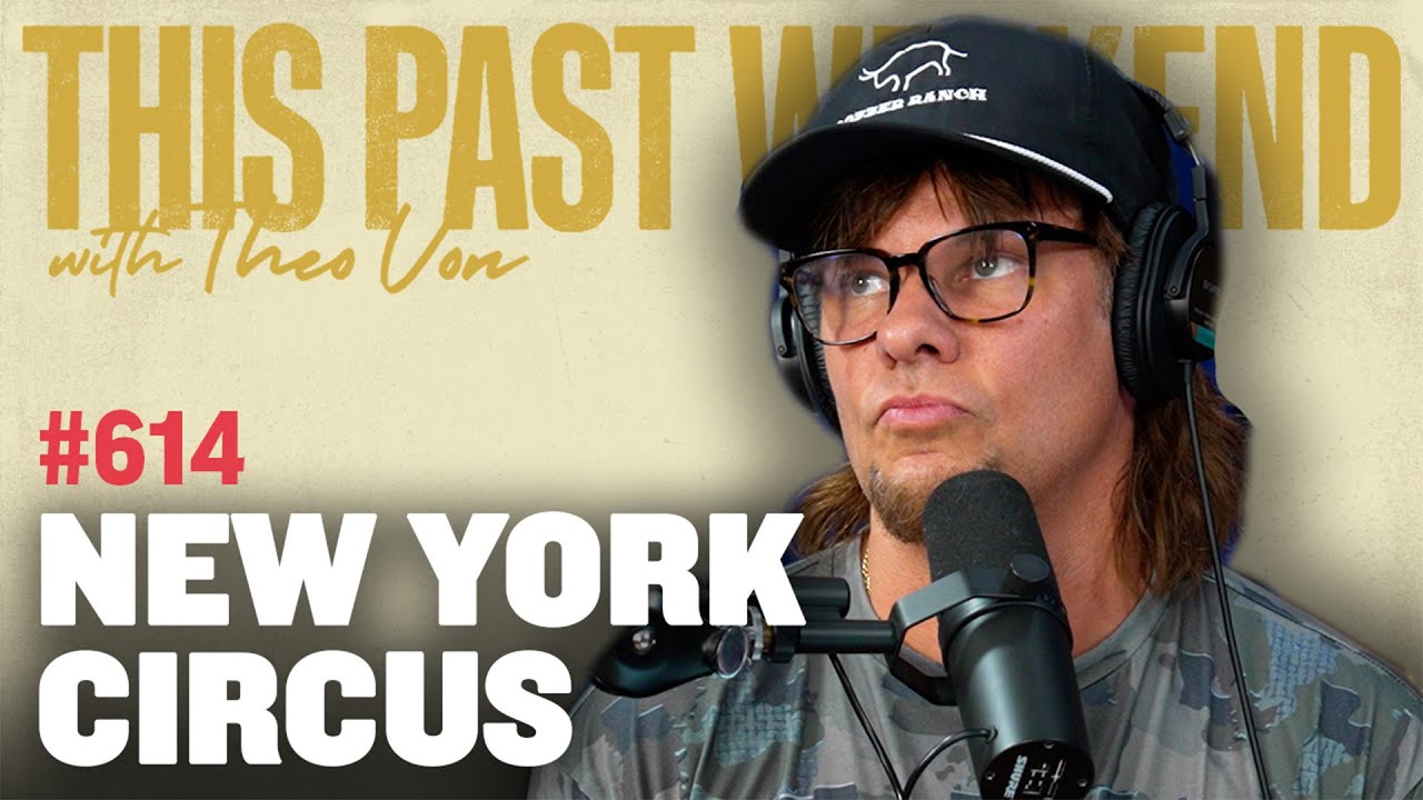 YouTube post by @TheoVon for Acorns. Caption reads: New York Circus | This Past Weekend w/ Theo Von .