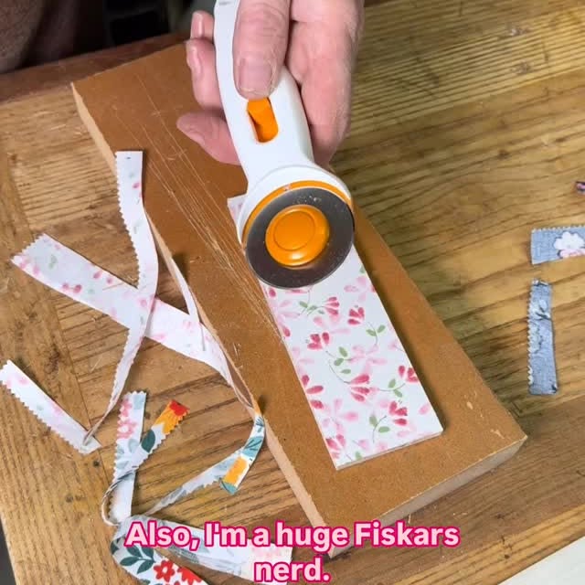 Instagram post by @leahhoughtalingwoodworking for Fiskars. Caption reads: Thanks for the all the great suggestions! The....