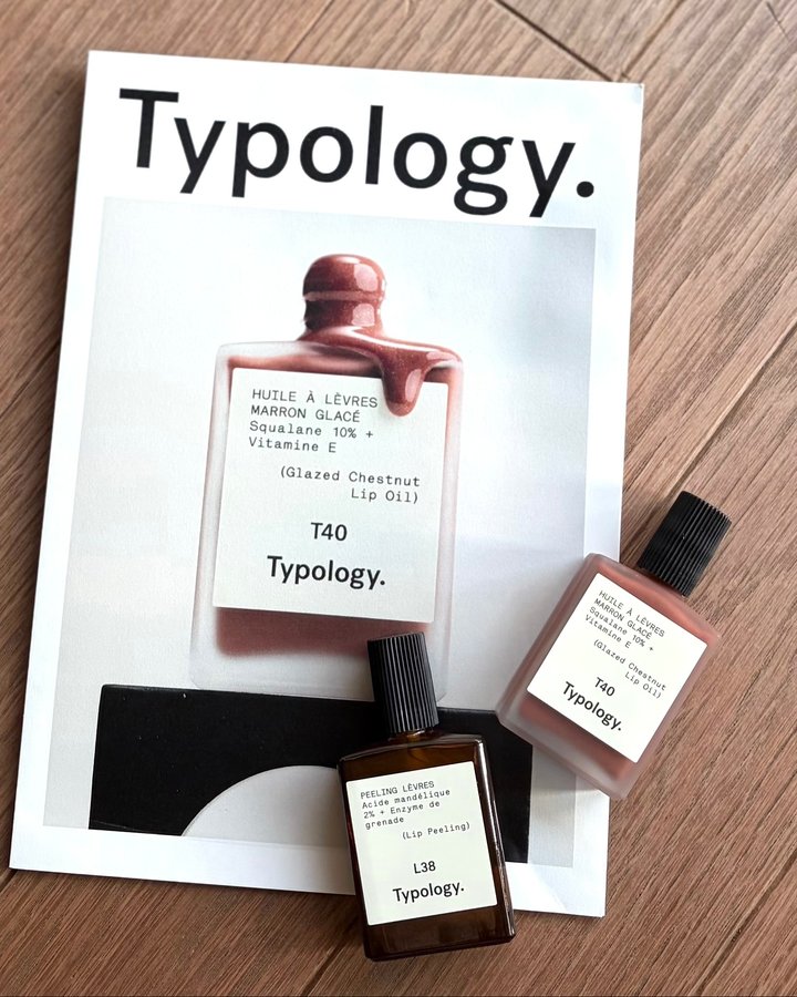 Instagram post by @yuco.330 for Typology. Caption reads: 𓍯

フランスのヴィーガンスキンケアTypology.から、11月17日販売、数量限定のティントリ....