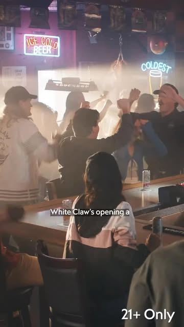 Instagram post by @calebpressley for White Claw. Caption reads: NO MORE LAZY ORDERING. @whiteclaw has a million....