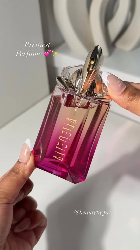 Instagram post by @beautyby.faz for The Perfume Shop. Caption reads: How absolutely beautiful is this new....